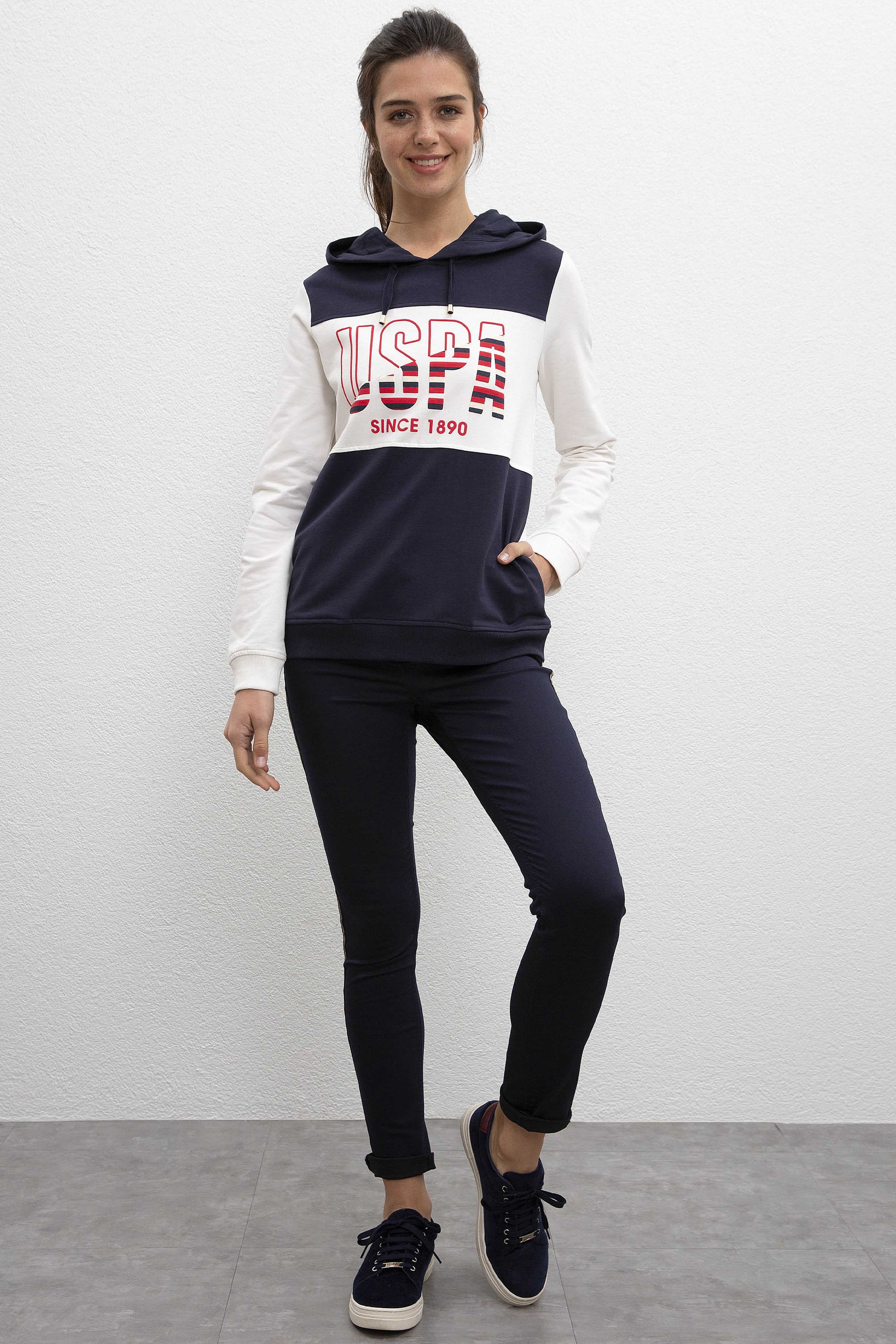 Kadın Lacivert Sweatshirt - Image 4