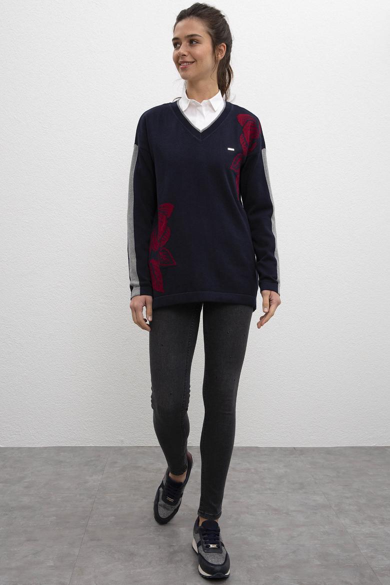 Kadın Lacivert Triko Kazak - 50206804005