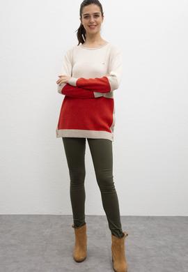 Kadın Turuncu Triko Kazak - 50206772011