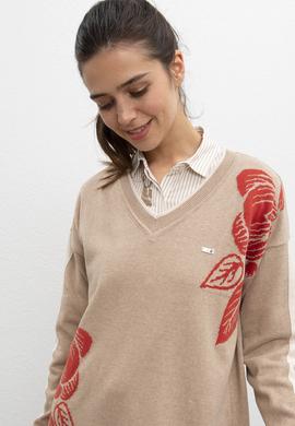 Kadın Kahverengi Triko Kazak - 50206804011