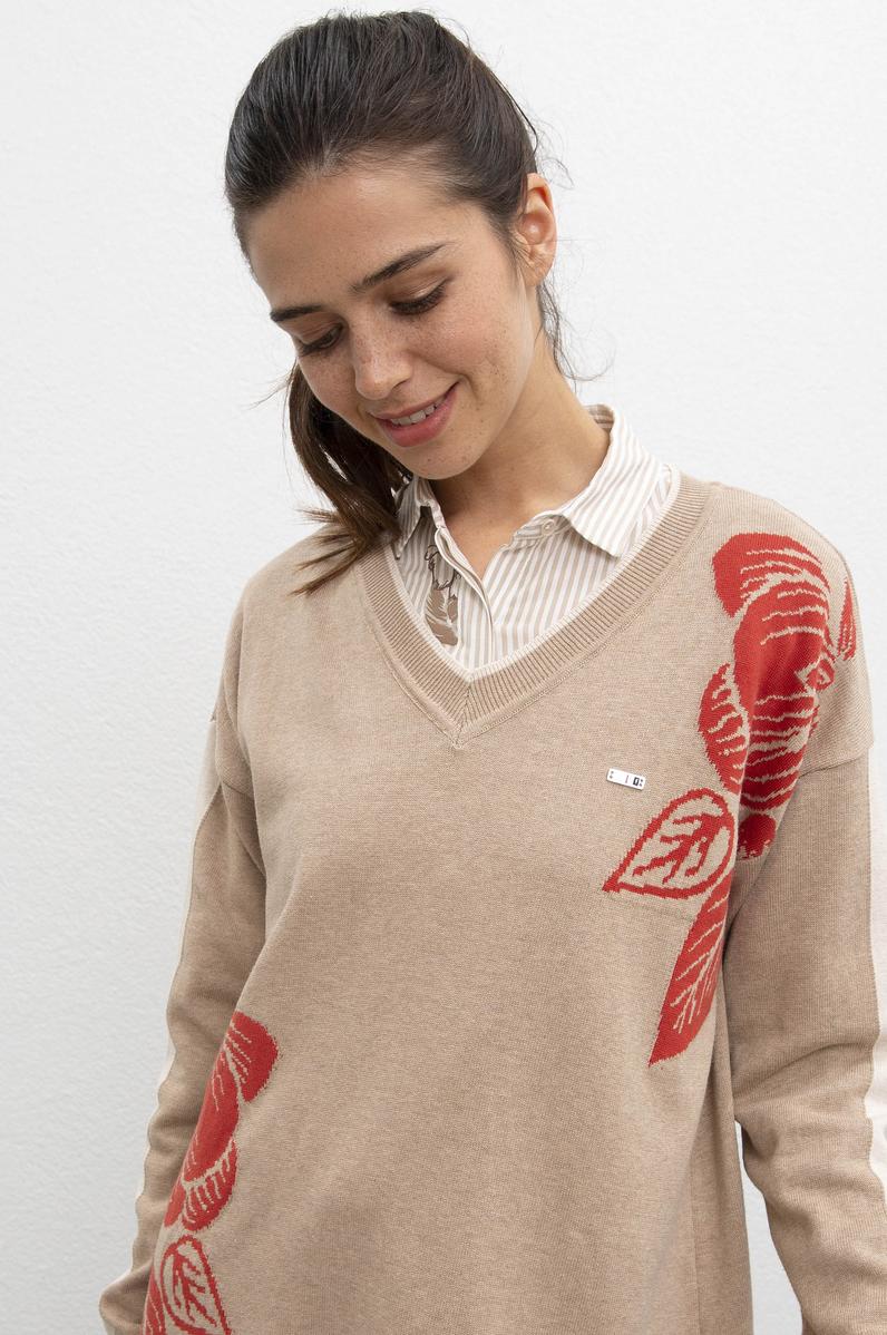 Kadın Kahverengi Triko Kazak