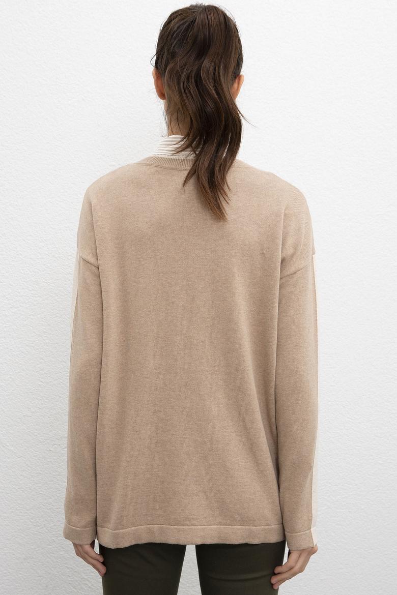 Kadın Kahverengi Triko Kazak - 50206804011