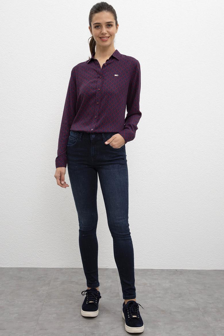 Kadın Mavi Jean Pantolon