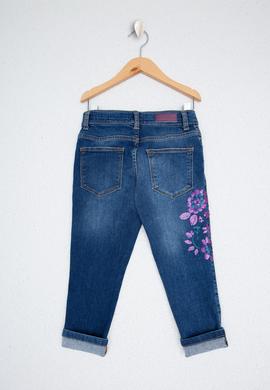 Kız Çocuk Mavi Denim Pantolon - 50208978007