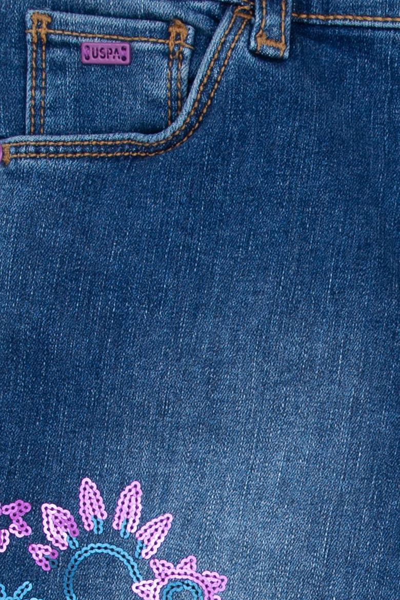 Kız Çocuk Mavi Denim Pantolon - 50208978007