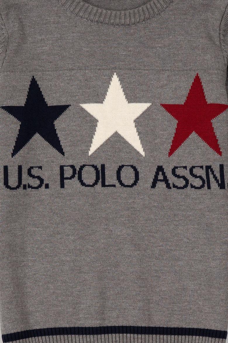 Erkek Çocuk Gri Bisiklet Yaka Triko Kazak - 50206072011