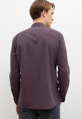 Erkek Bordo Uzun Kollu Gömlek - 50207654020