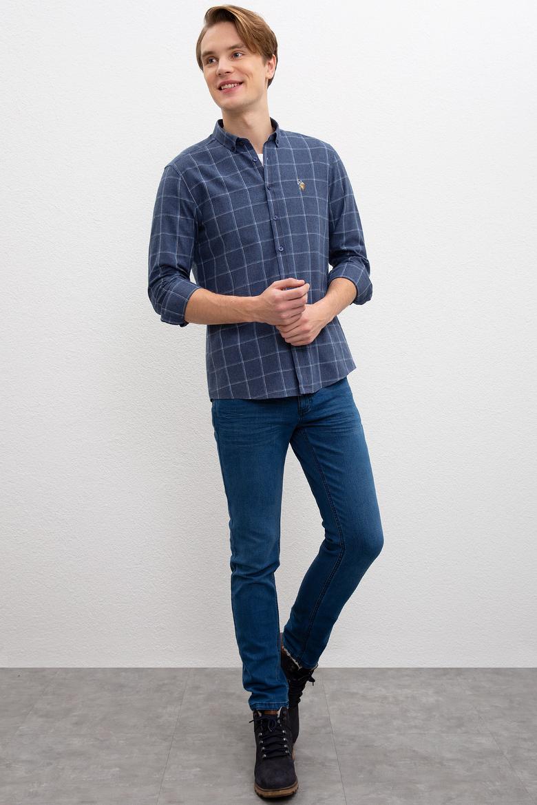 Erkek Lacivert Gömlek Uzunkol - 50220256023