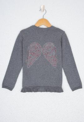 Kız Çocuk Gri Hırka - 50206149001