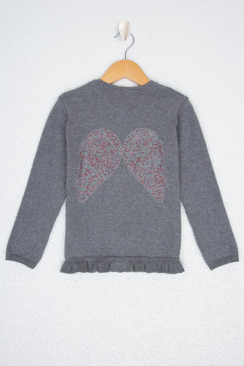 Kız Çocuk Gri Hırka - 50206149001