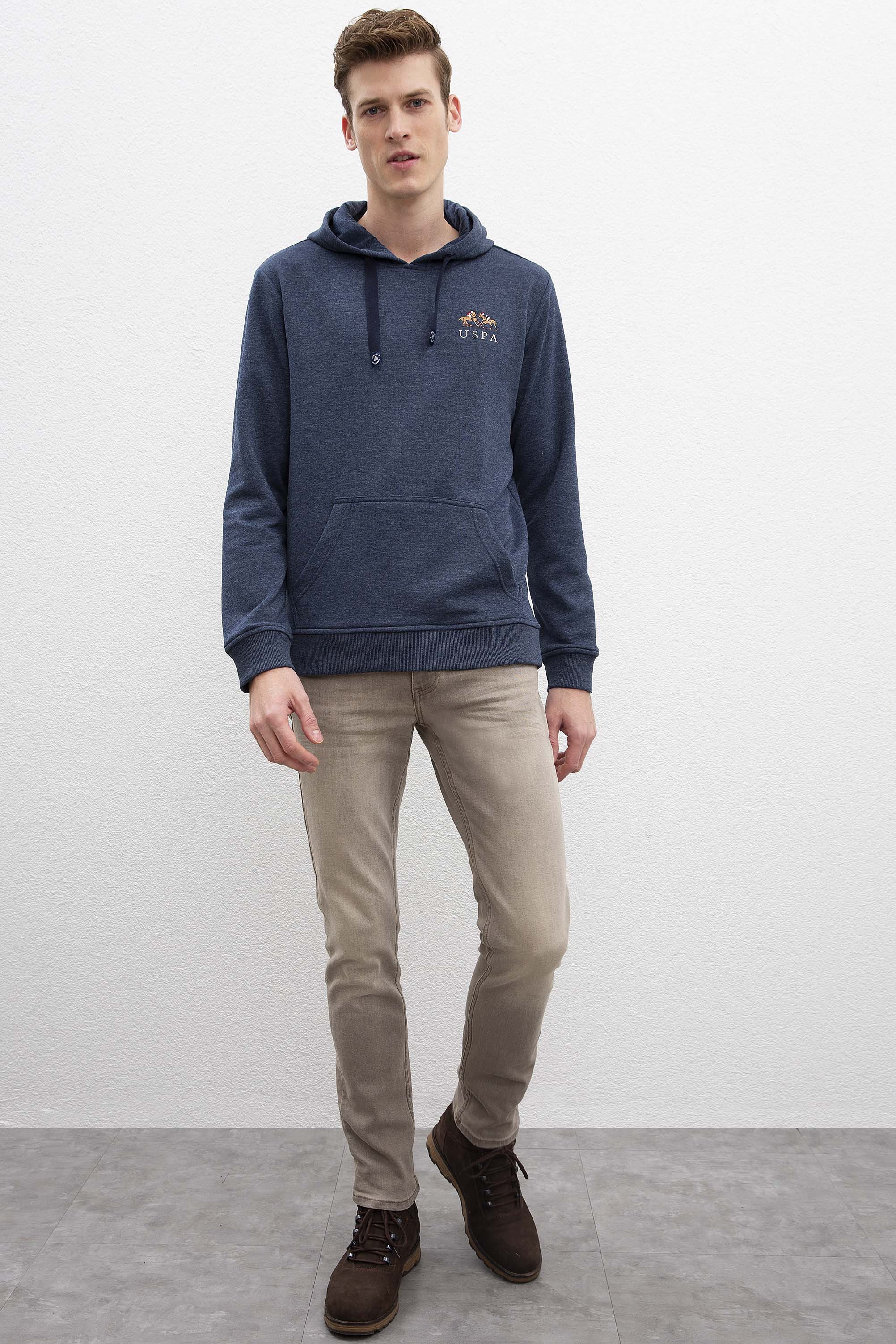 Erkek Lacivert Sweatshirt - Image 5