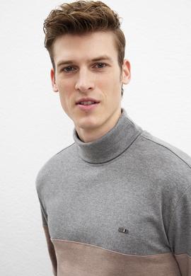 Erkek Antrasit Melanj Balıkçı Yaka Sweatshirt - 50207590011