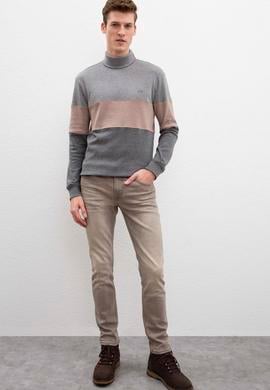 Erkek Antrasit Melanj Balıkçı Yaka Sweatshirt - 50207590011