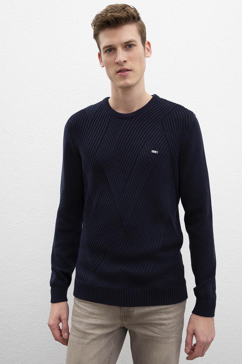 Erkek Lacivert Kazak