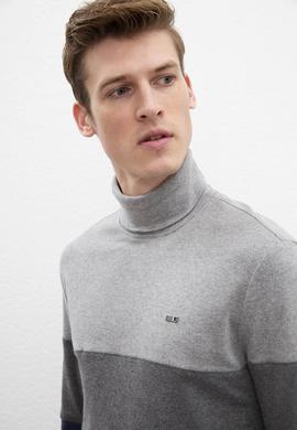 Erkek Lacivert Balıkçı Yaka Sweatshirt - 50207590021