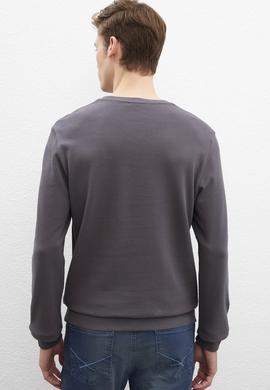 Erkek Antrasit Bisiklet Yaka Sweatshirt - 50207617011