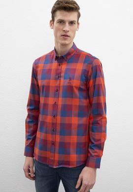 Erkek Bordo Uzun Kollu Gömlek - 50207349013