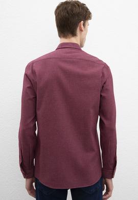 Erkek Bordo Uzun Kollu Gömlek - 50207834003