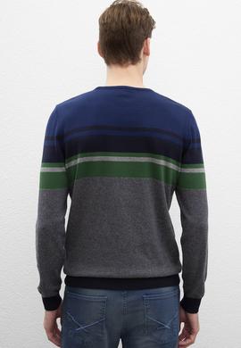 Erkek Lacivert Bisiklet Yaka Triko Kazak - 50205650005