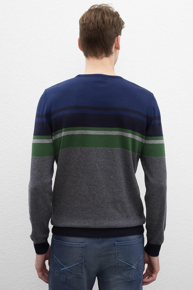 Erkek Lacivert Bisiklet Yaka Triko Kazak - 50205650005