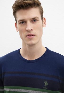 Erkek Lacivert Bisiklet Yaka Triko Kazak - 50205650005