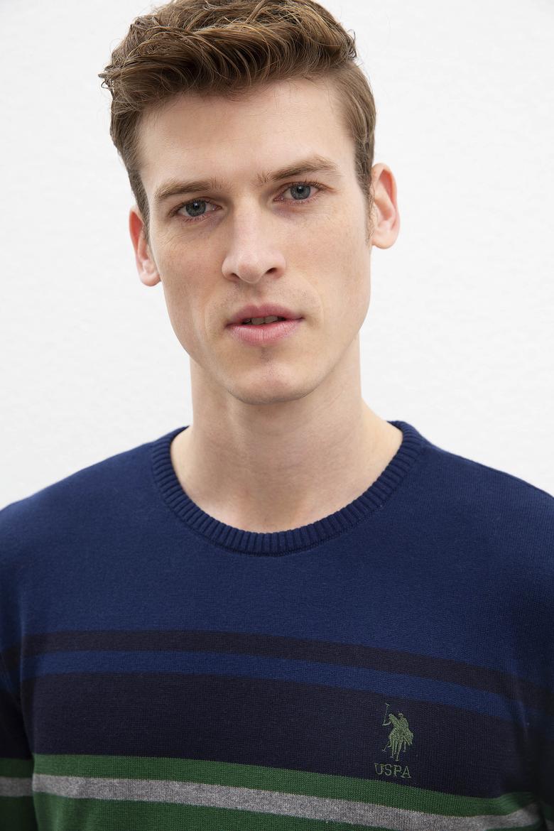 Erkek Lacivert Bisiklet Yaka Triko Kazak - 50205650005