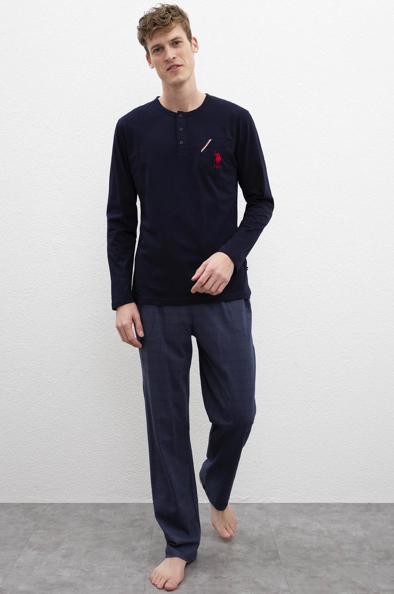 Erkek Lacivert Deri Mont Kaban