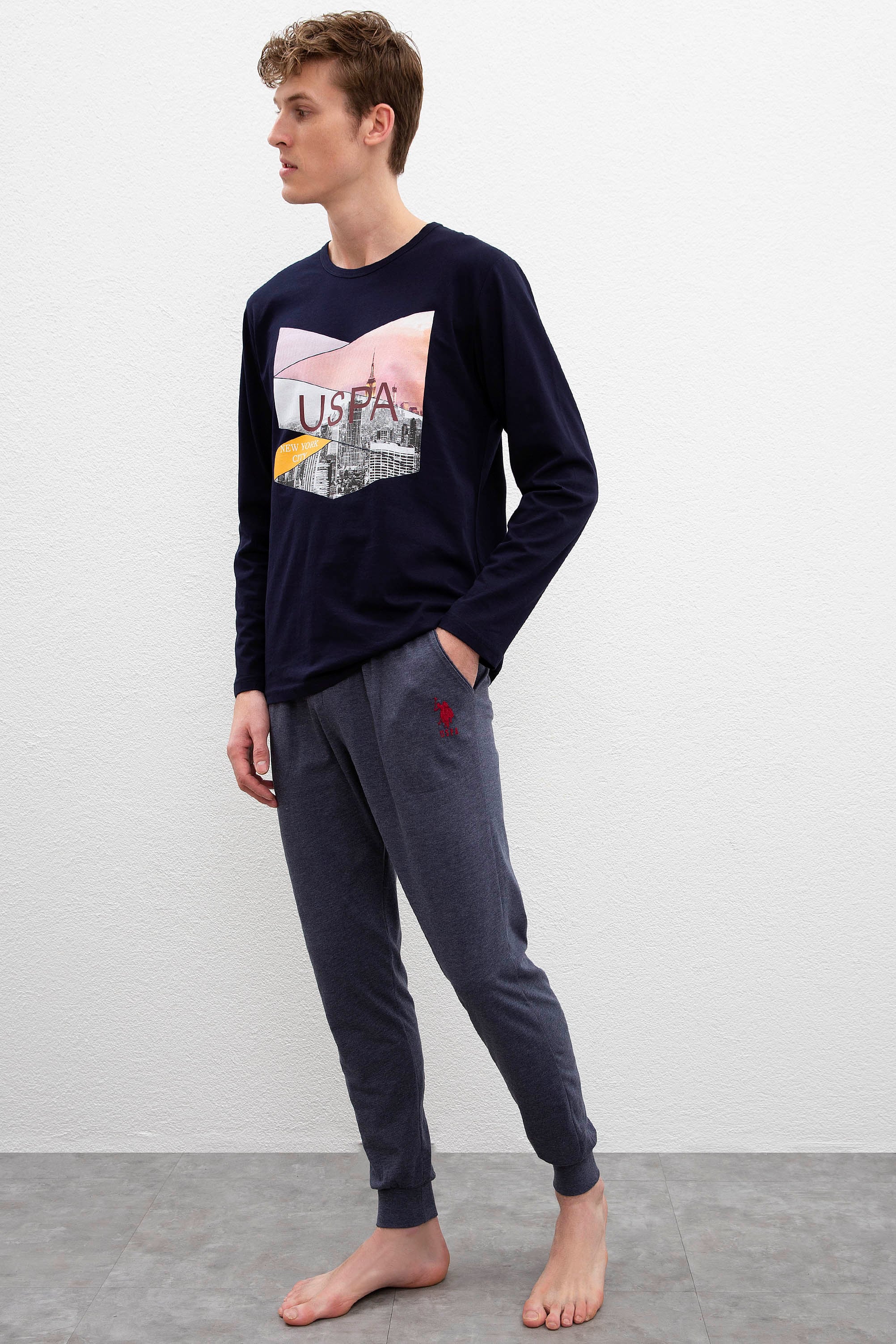 Erkek Lacivert Pijama Takımı
