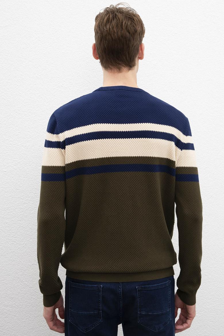 Erkek Çağla Yeşili Bisiklet Yaka Triko Kazak - 50207706013