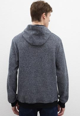 Erkek Lacivert Kapüşonlu Sweatshirt - 50213189001