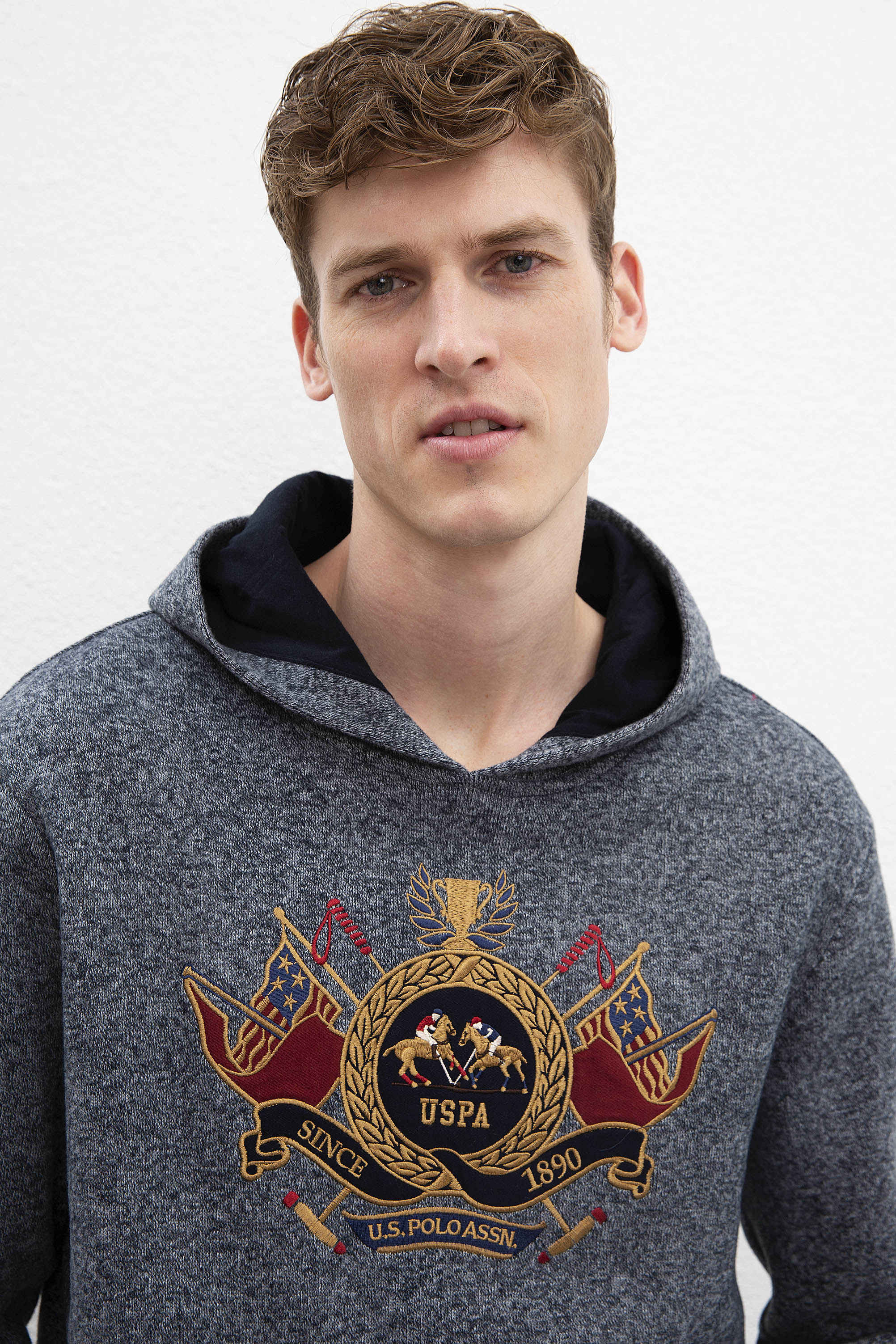 Erkek Lacivert Kapüşonlu Sweatshirt - Image 2