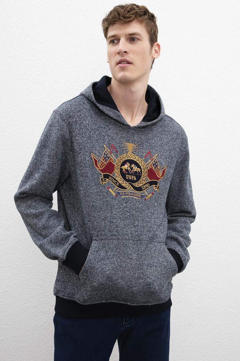 Erkek Lacivert Kapüşonlu Sweatshirt