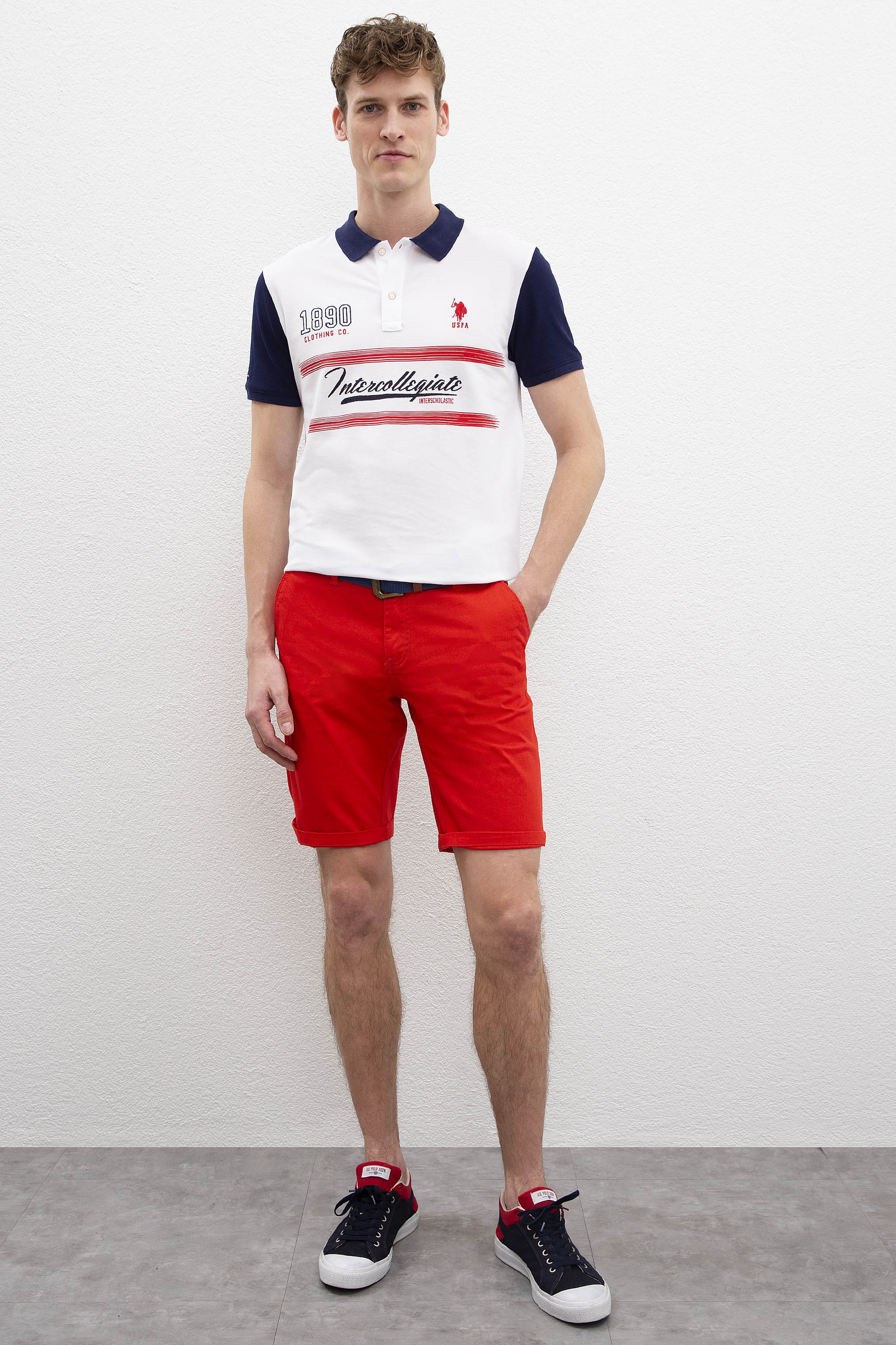 Erkek Beyaz Polo Yaka T-Shirt