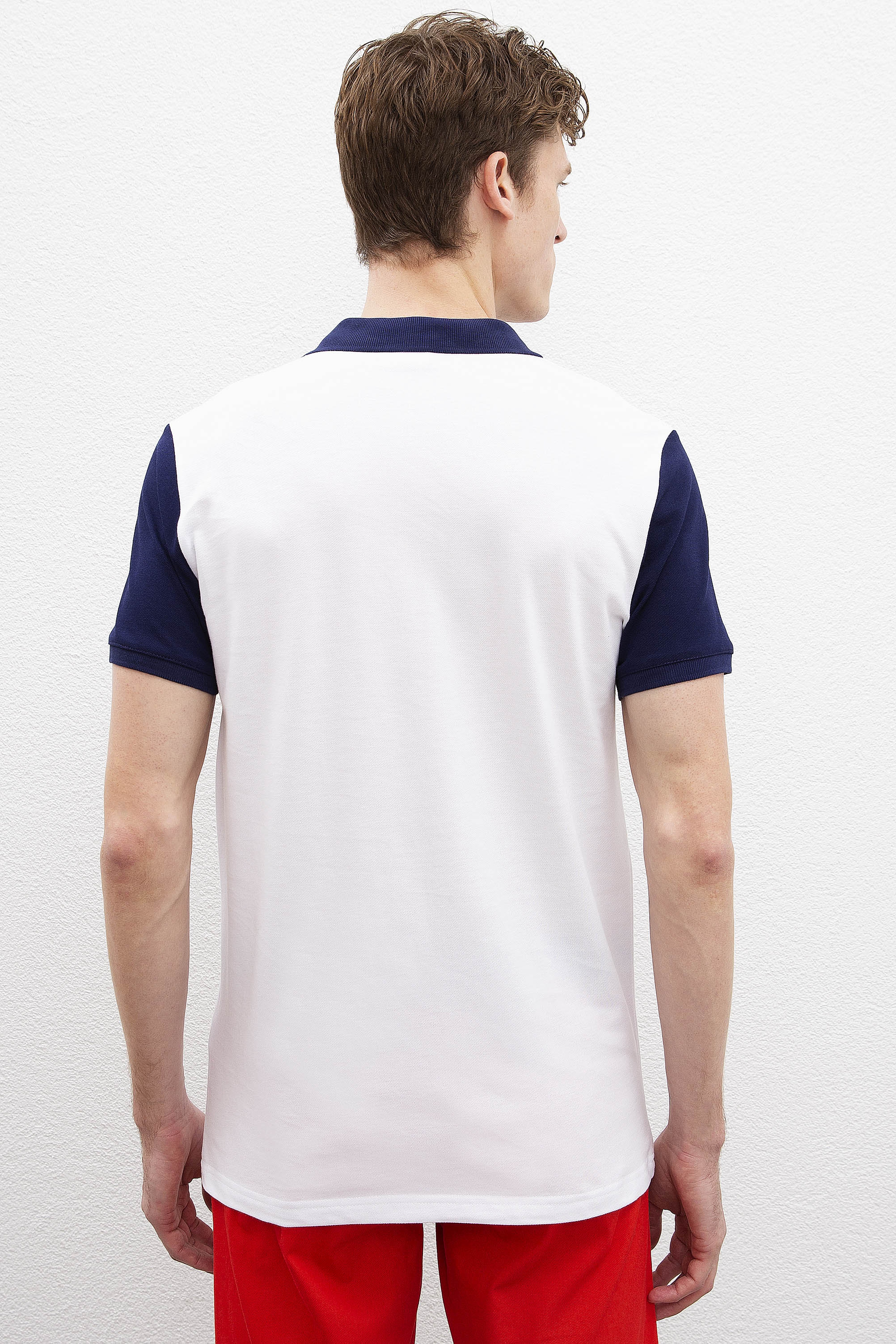 Erkek Beyaz Polo Yaka T-Shirt