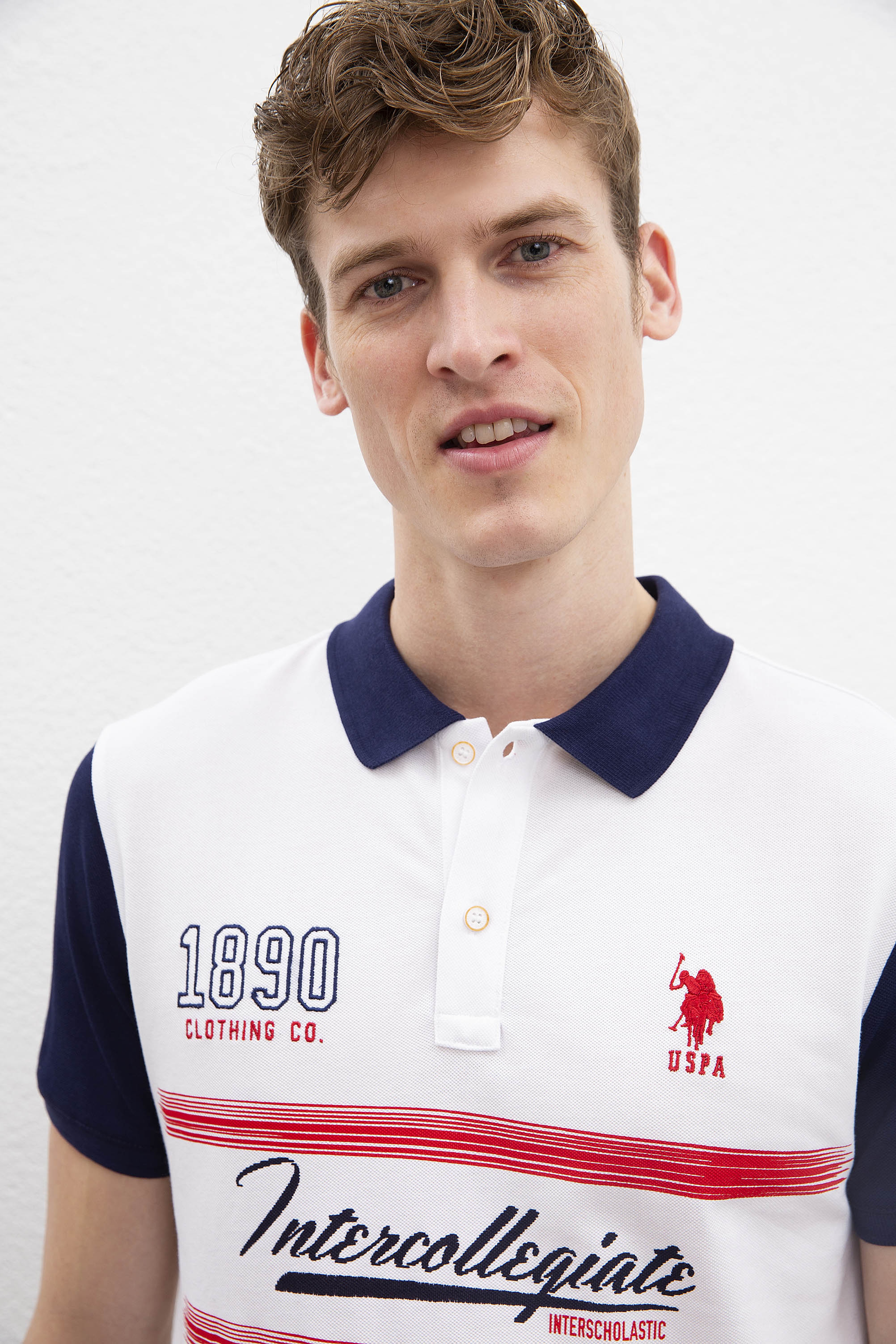 Erkek Beyaz Polo Yaka T-Shirt