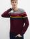 Erkek Bordo Bisiklet Yaka Triko Kazak