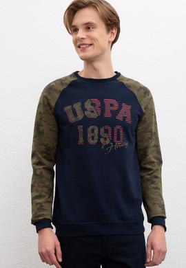 Erkek Lacivert Bisiklet Yaka Sweatshirt - 50207752005