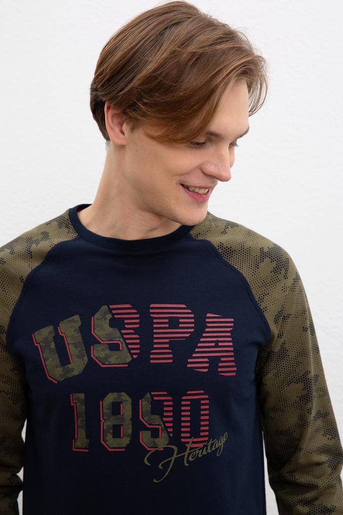 Erkek Lacivert Bisiklet Yaka Sweatshirt