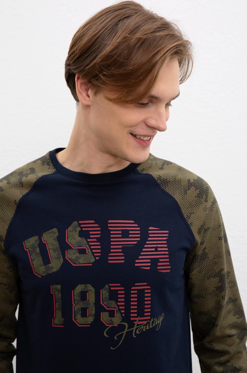 Erkek Lacivert Bisiklet Yaka Sweatshirt