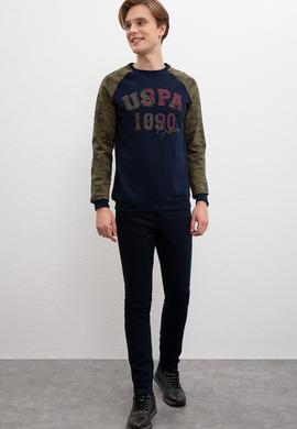 Erkek Lacivert Bisiklet Yaka Sweatshirt - 50207752005