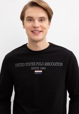 Erkek Siyah Bisiklet Yaka Sweatshirt - 50208658034