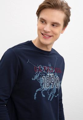 Erkek Lacivert Bisiklet Yaka Sweatshirt - 50216300001