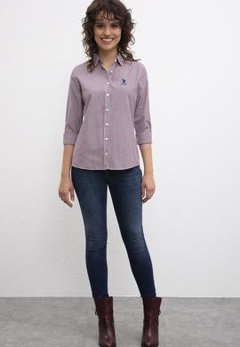 Kadın Kırmızı Gömlek Uzunkol - 50219981002