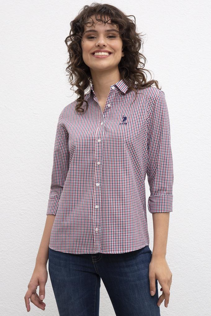 Kadın Kırmızı Gömlek Uzunkol