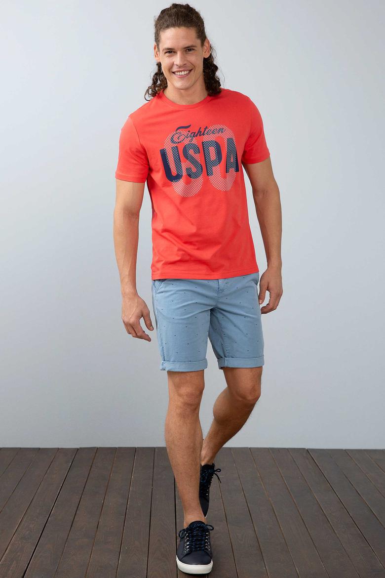 Erkek Nar Çiçeği Bisiklet Yaka T-Shirt - 50200722001