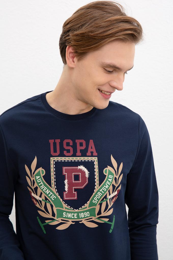 Erkek Lacivert Bisiklet Yaka Sweatshirt