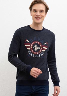 Erkek Lacivert Bisiklet Yaka Sweatshirt - 50216291001
