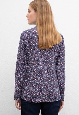 Kadın Lacivert Uzun Kollu Gömlek - 50219985003