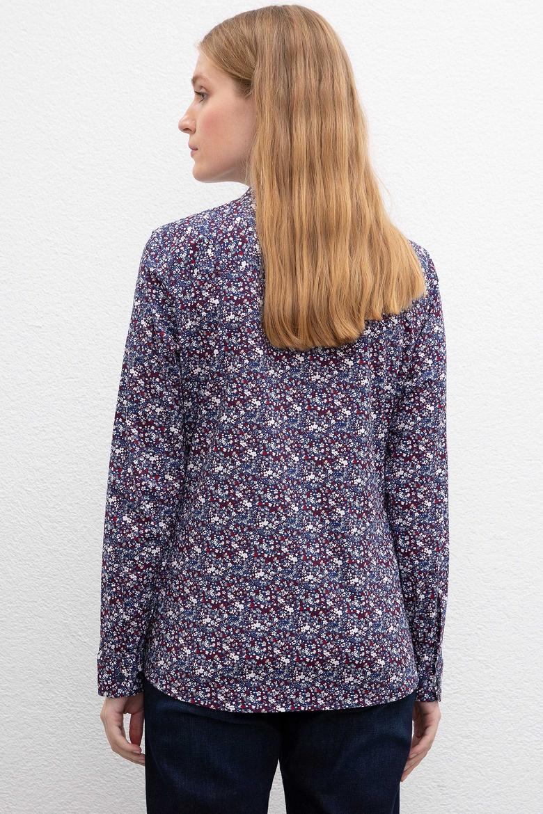 Kadın Lacivert Uzun Kollu Gömlek - 50219985003