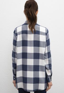 Kadın Lacivert Uzun Kollu Gömlek - 50207183003